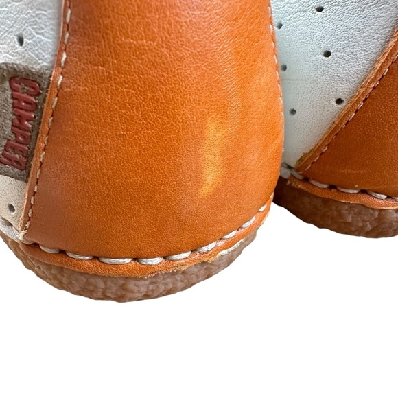 CAMPER, closed toe, multi color, flat, w/ tie closure, moccasin sz 37 (6.5) - Picture 6 of 8